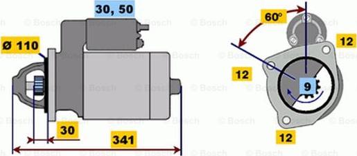 BOSCH 0 001 367 082 - Стартер unicars.by