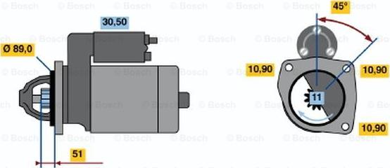 BOSCH 0 986 013 690 - Стартер unicars.by