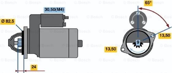 BOSCH 0 001 368 012 - Стартер unicars.by