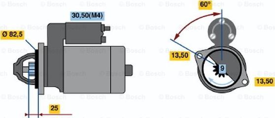 BOSCH 0 001 314 017 - Стартер unicars.by