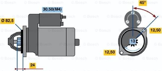 BOSCH 0 001 314 031 - Стартер unicars.by