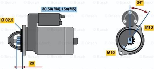 BOSCH 0 001 314 027 - Стартер unicars.by