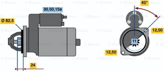 BOSCH 0 001 311 115 - Стартер unicars.by