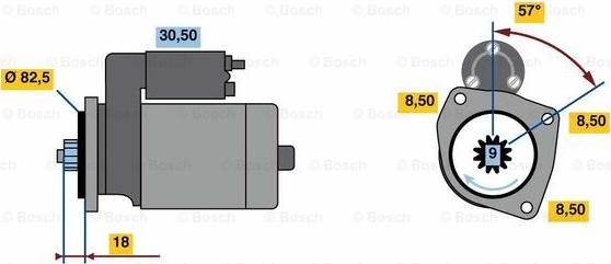 BOSCH 0 001 312 108 - Стартер unicars.by