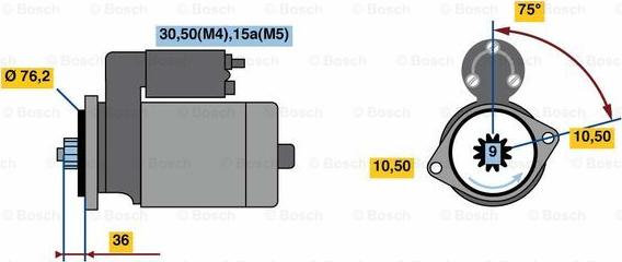 BOSCH 0 001 312 110 - Стартер unicars.by