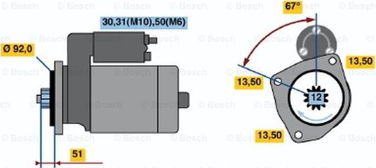 BOSCH 0 001 330 004 - Стартер unicars.by