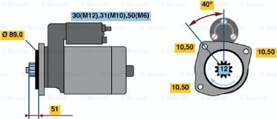 BOSCH 0 001 330 012 - Стартер unicars.by