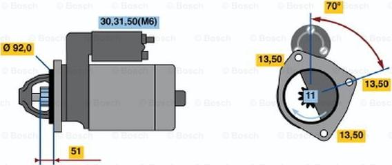 BOSCH 0 001 371 004 - Стартер unicars.by