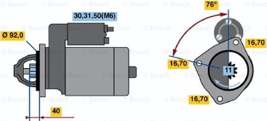 BOSCH 0 986 018 800 - Стартер unicars.by