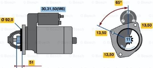 BOSCH 0 001 371 007 - Стартер unicars.by