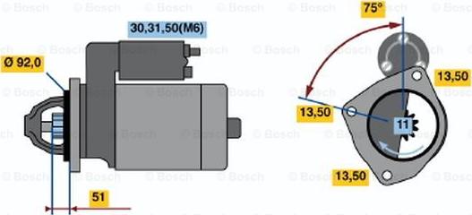 BOSCH 0 001 371 012 - Стартер unicars.by