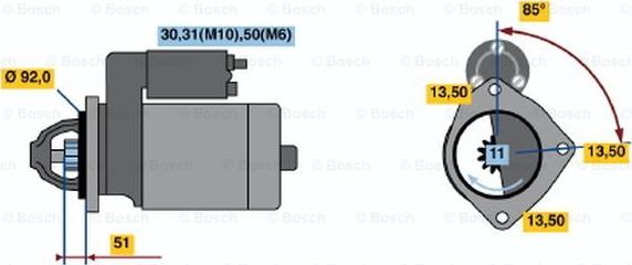 BOSCH 0 001 371 017 - Стартер unicars.by