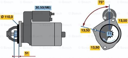 BOSCH 0 001 372 007 - Стартер unicars.by