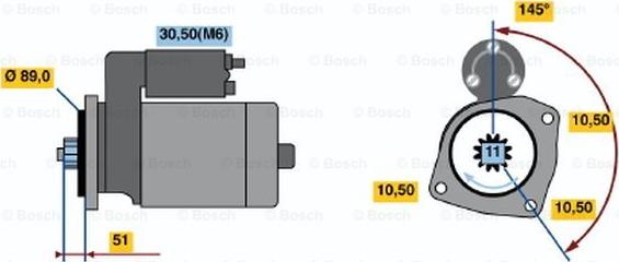 BOSCH 0 001 241 008 - Стартер unicars.by