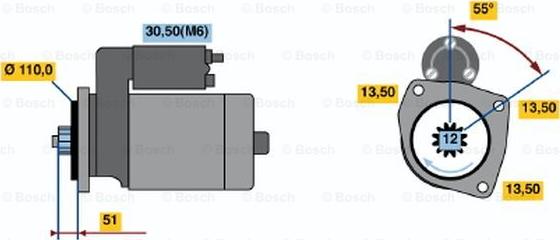 BOSCH 0 001 241 007 - Стартер unicars.by