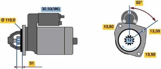 BOSCH 0 001 241 019 - Стартер unicars.by