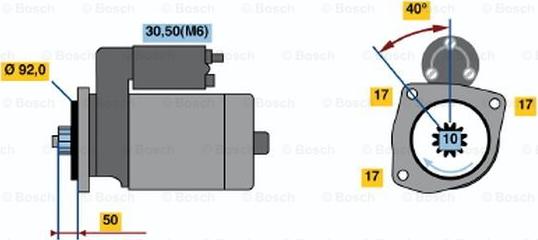 BOSCH 0 001 241 016 - Стартер unicars.by