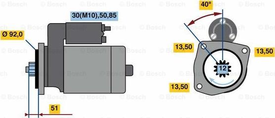 BOSCH 0 001 241 021 - Стартер unicars.by