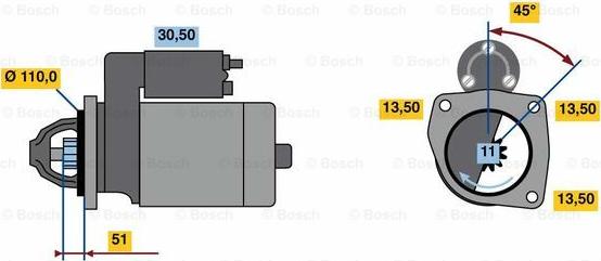 BOSCH 0 001 263 004 - Стартер unicars.by