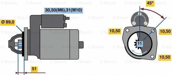 BOSCH 0 001 263 014 - Стартер unicars.by