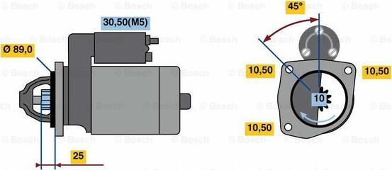 BOSCH 0 001 262 004 - Стартер unicars.by