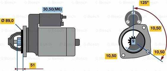 BOSCH 0 001 262 006 - Стартер unicars.by