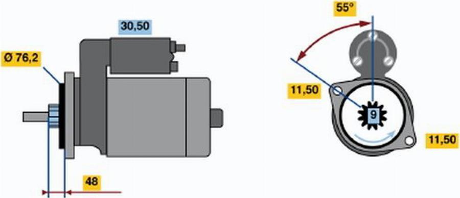 BOSCH 0 001 208 429 - Стартер unicars.by