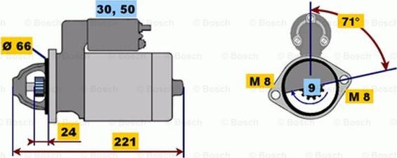 BOSCH 0 001 208 507 - Стартер unicars.by