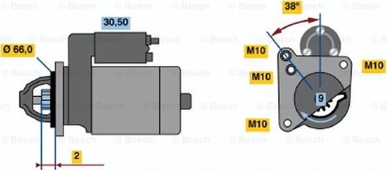 BOSCH 0 001 208 517 - Стартер unicars.by