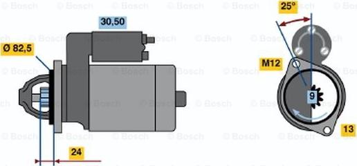 BOSCH 0 001 208 208 - Стартер unicars.by