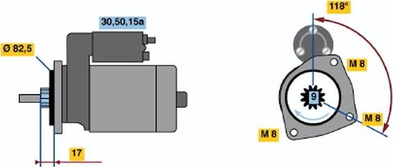 BOSCH 0 001 208 712 - Стартер unicars.by