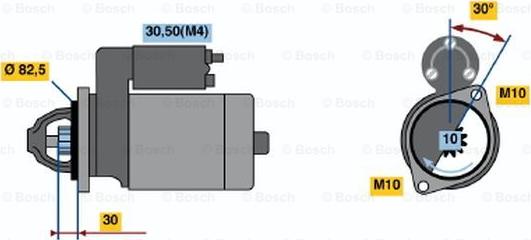 BOSCH 0 001 219 009 - Стартер unicars.by