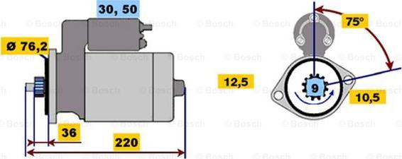 BOSCH 0 001 211 992 - Стартер unicars.by