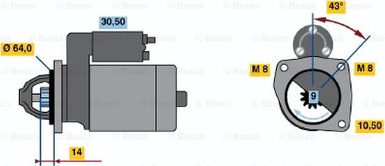 BOSCH 0 001 211 536 - Стартер unicars.by