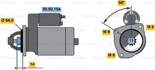 BOSCH 0 001 211 246 - Стартер unicars.by