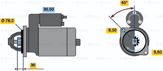 BOSCH 0 001 211 225 - Стартер unicars.by