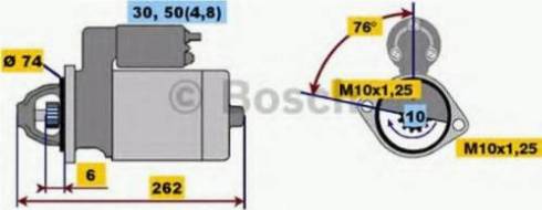 BOSCH 0001218166 - Стартер unicars.by