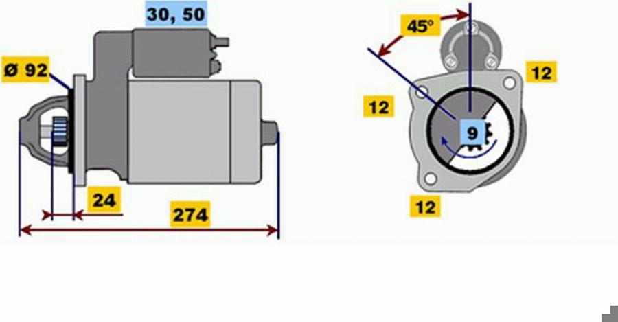 BOSCH 0001218168 - Стартер unicars.by