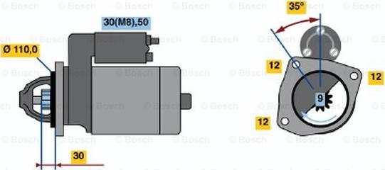 BOSCH 0 001 218 703 - Стартер unicars.by