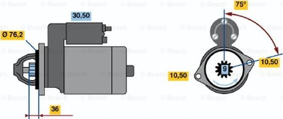 BOSCH 0 001 212 208 - Стартер unicars.by