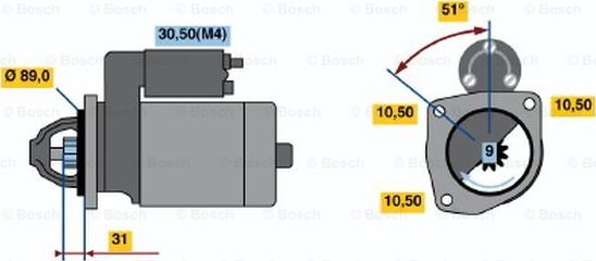 BOSCH 0 001 230 006 - Стартер unicars.by