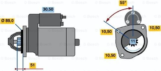 BOSCH 0 001 230 002 - Стартер unicars.by