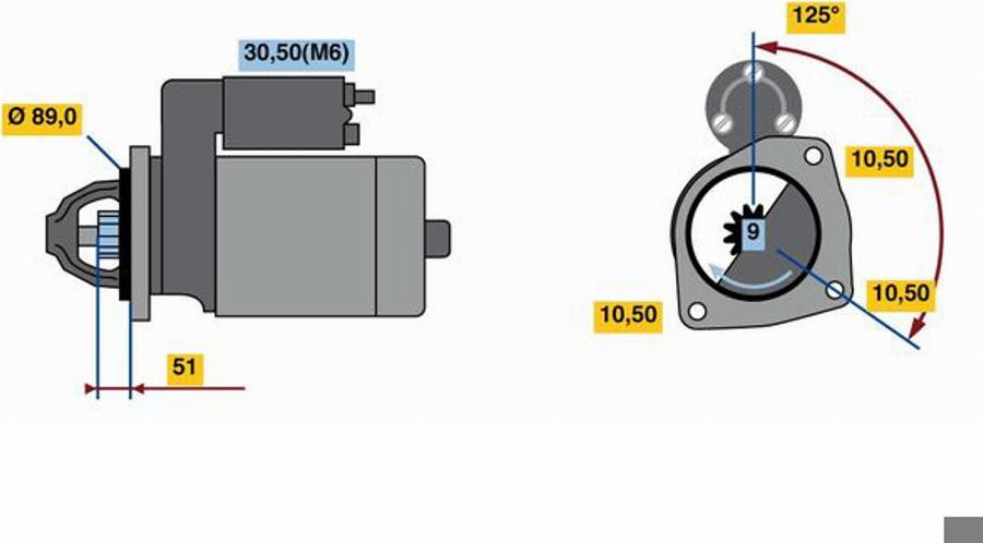 BOSCH 0001230027 - Стартер unicars.by