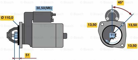 BOSCH 0 001 231 041 - Стартер unicars.by