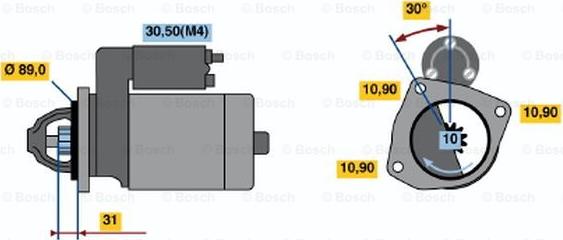 BOSCH 0 001 231 008 - Стартер unicars.by