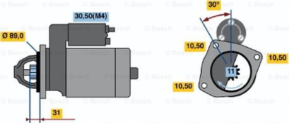 BOSCH 0 001 368 317 - Стартер unicars.by