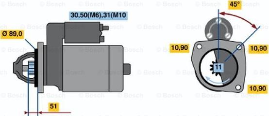 BOSCH 0 001 231 014 - Стартер unicars.by