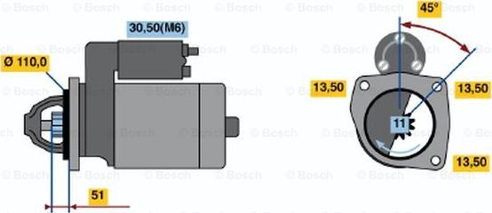 BOSCH 0 001 231 013 - Стартер unicars.by