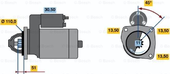 BOSCH 0 001 231 036 - Стартер unicars.by