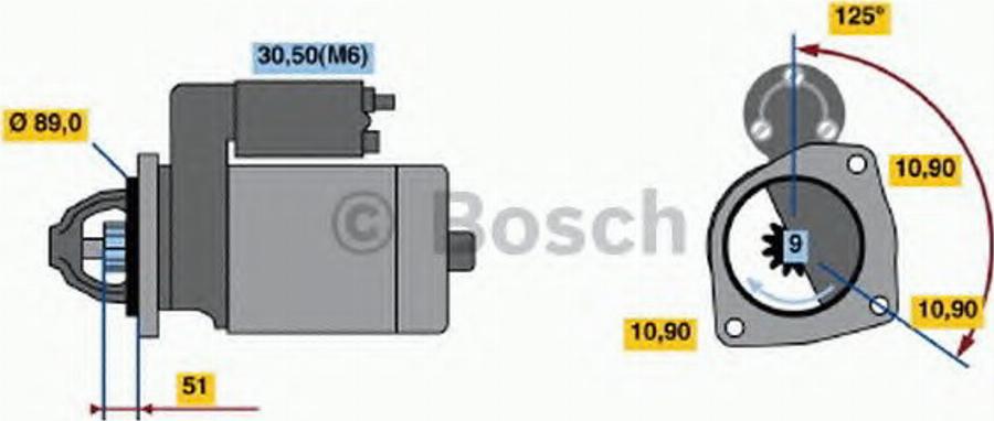 BOSCH 0 001 231 032 - Стартер unicars.by